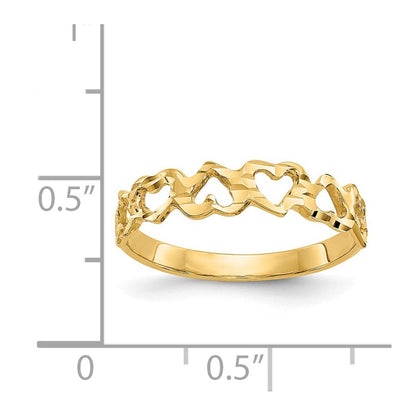 14K Gelbgold Herzring