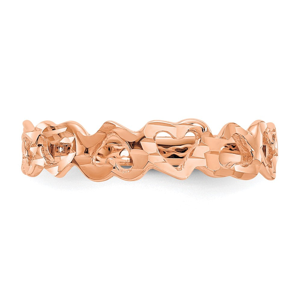 14K Roségold Herz Ring
