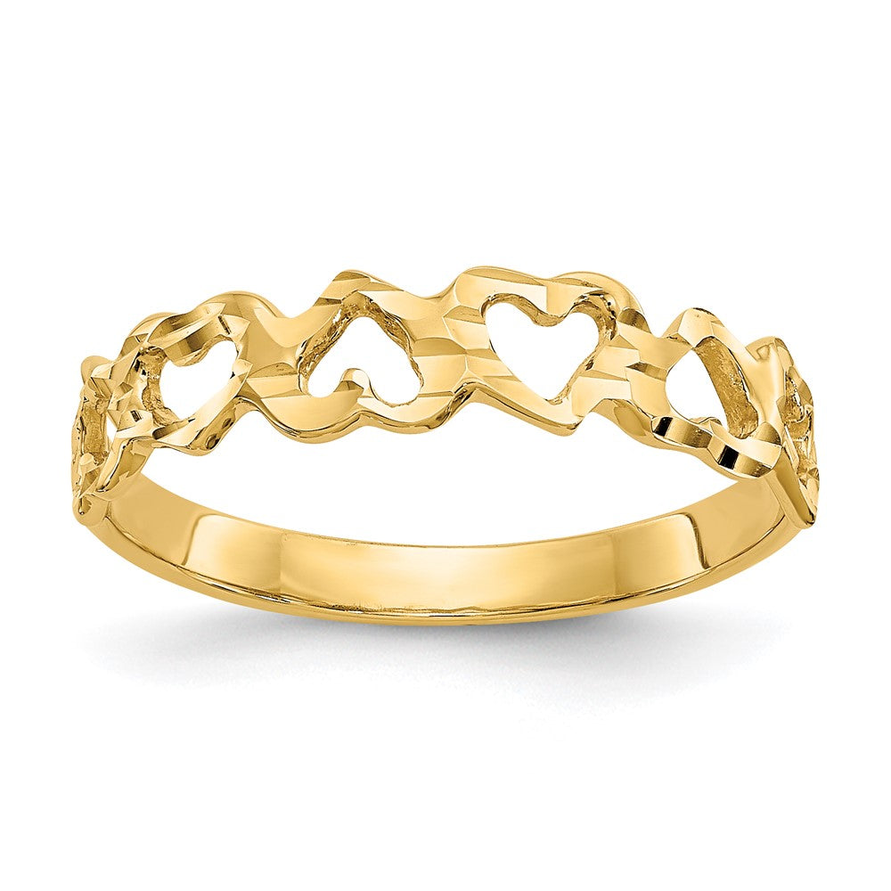 14K Gelbgold Herzring