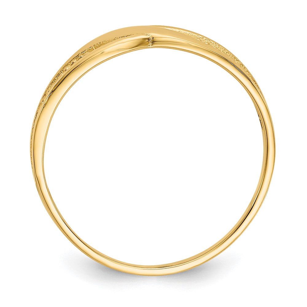 14K Gelbgold polierter Filigran-Ring