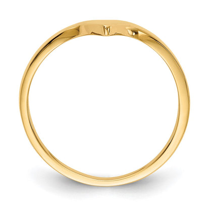 14K Gelbgold Poliert Chevron-Ring
