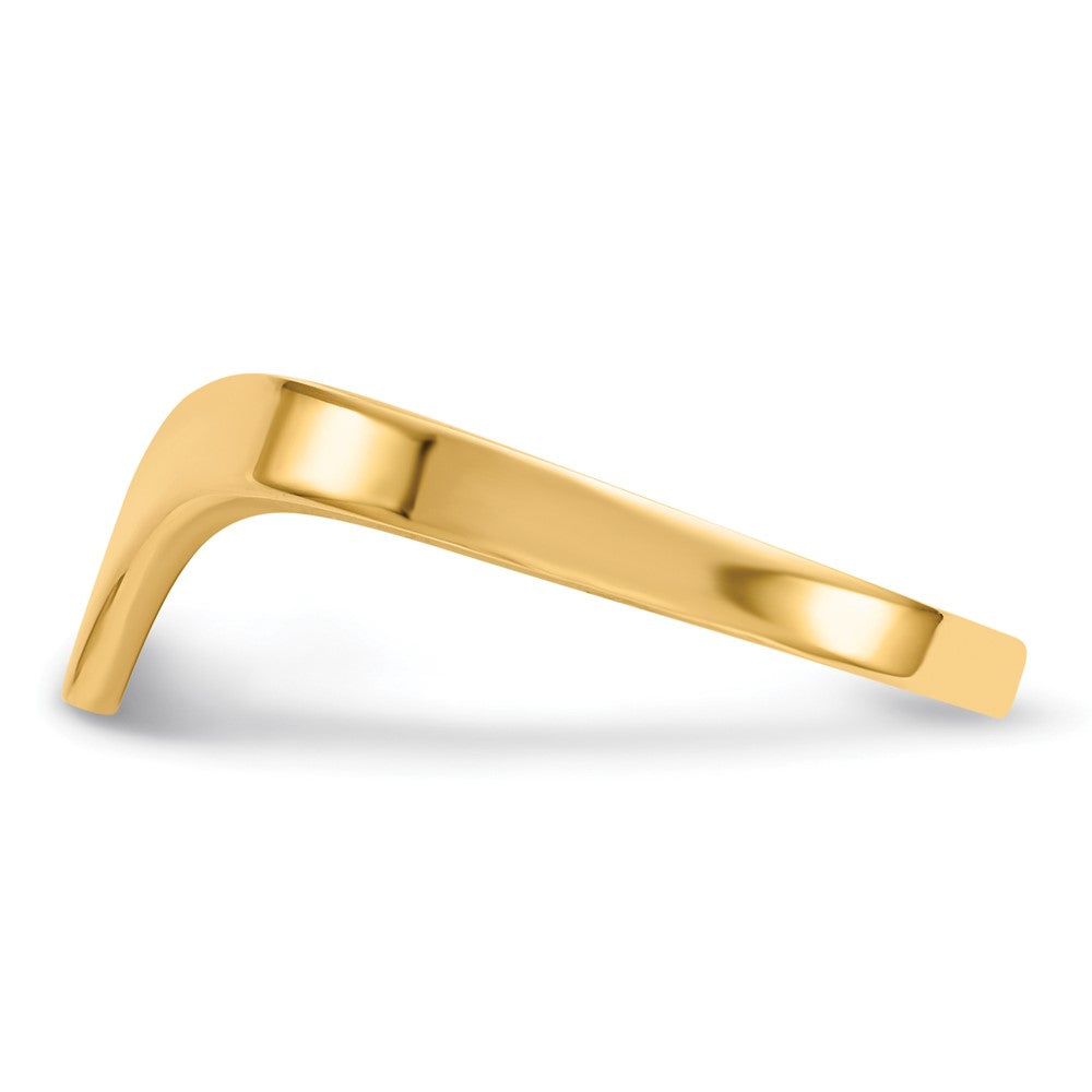 14K Gelbgold Poliert Chevron-Ring
