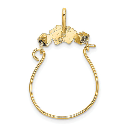 14K Gelbgold Cards und Dice Charm Halter