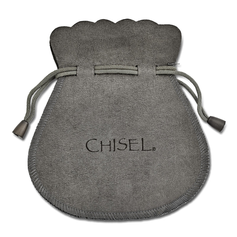 Edelstahl Chisel Poliert Schwarz und Braun Leder 24 Zoll Wickel Armband