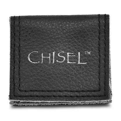 Edelstahl Poliert Zirkonia Checkered 8mm Flach Ring