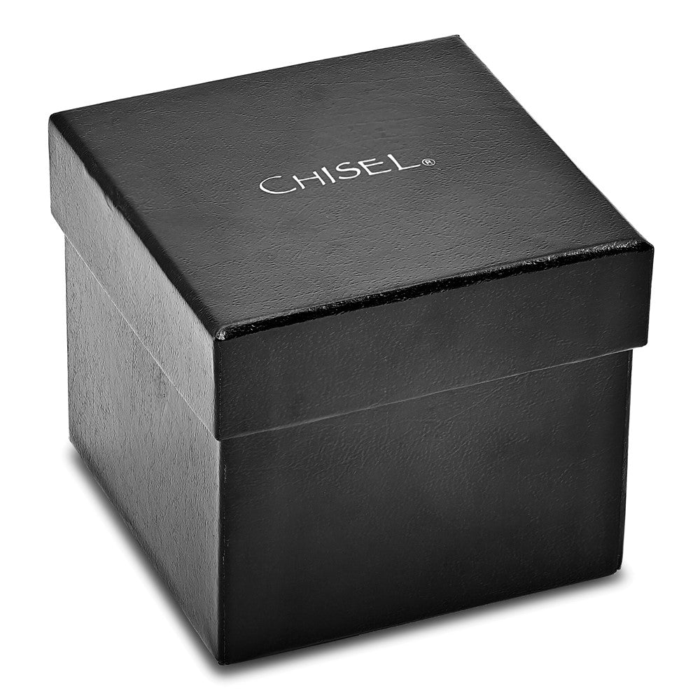 Edelstahl Chisel Weiß Zifferblatt Taschen Uhr