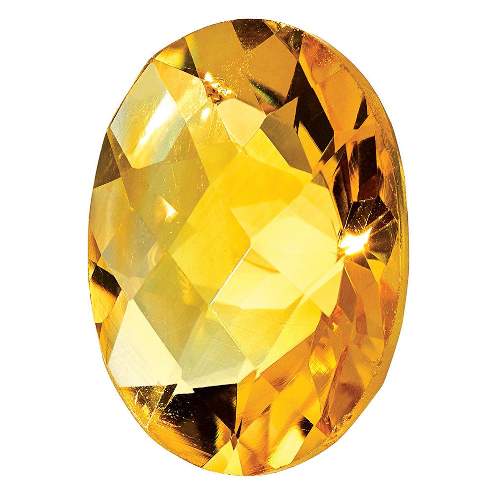 Edelstein Citrin Aa Qualität 9x7mm Oval Schachbrett