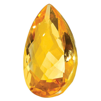 Edelstein Citrin Aa Qualität 7x5mm Tropfen Schachbrett