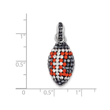 Sterlingsilber Swarovski Elements Football Anhänger