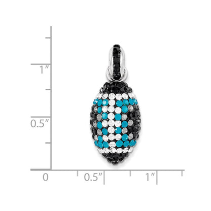 Sterlingsilber Swarovski Elements Football Anhänger