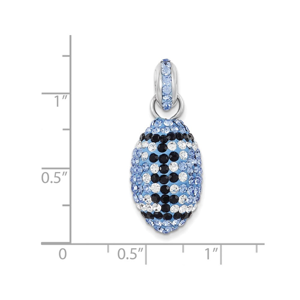Sterlingsilber Swarovski Kristall Football Anhänger