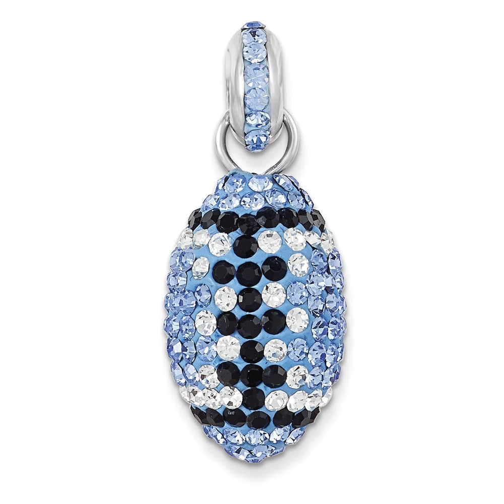 Sterlingsilber Swarovski Kristall Football Anhänger