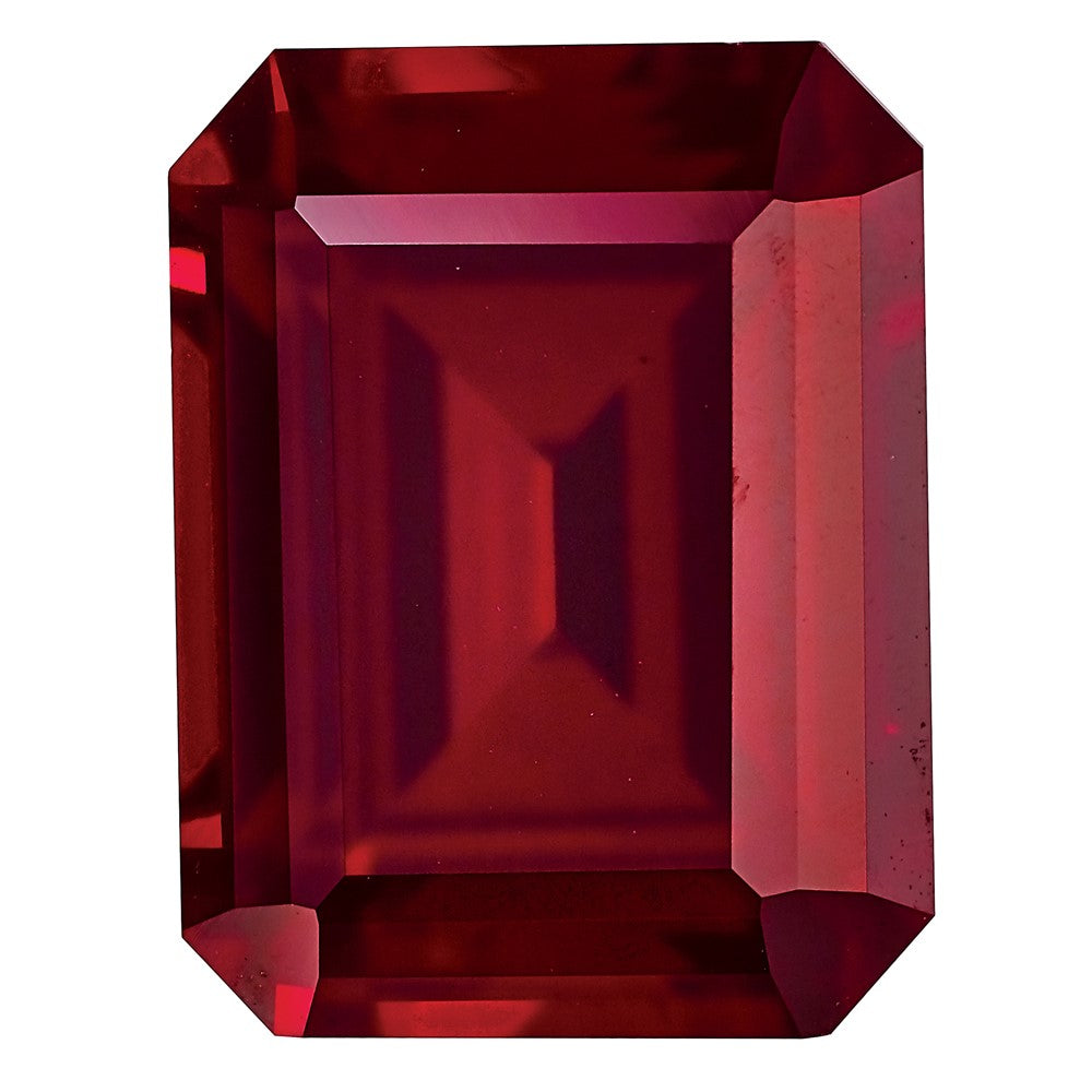 Edelstein Erzeugt Rubin 7x5mm Smaragdschliff