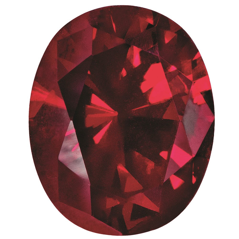 Edelstein Erzeugt Rubin 5x3mm Oval