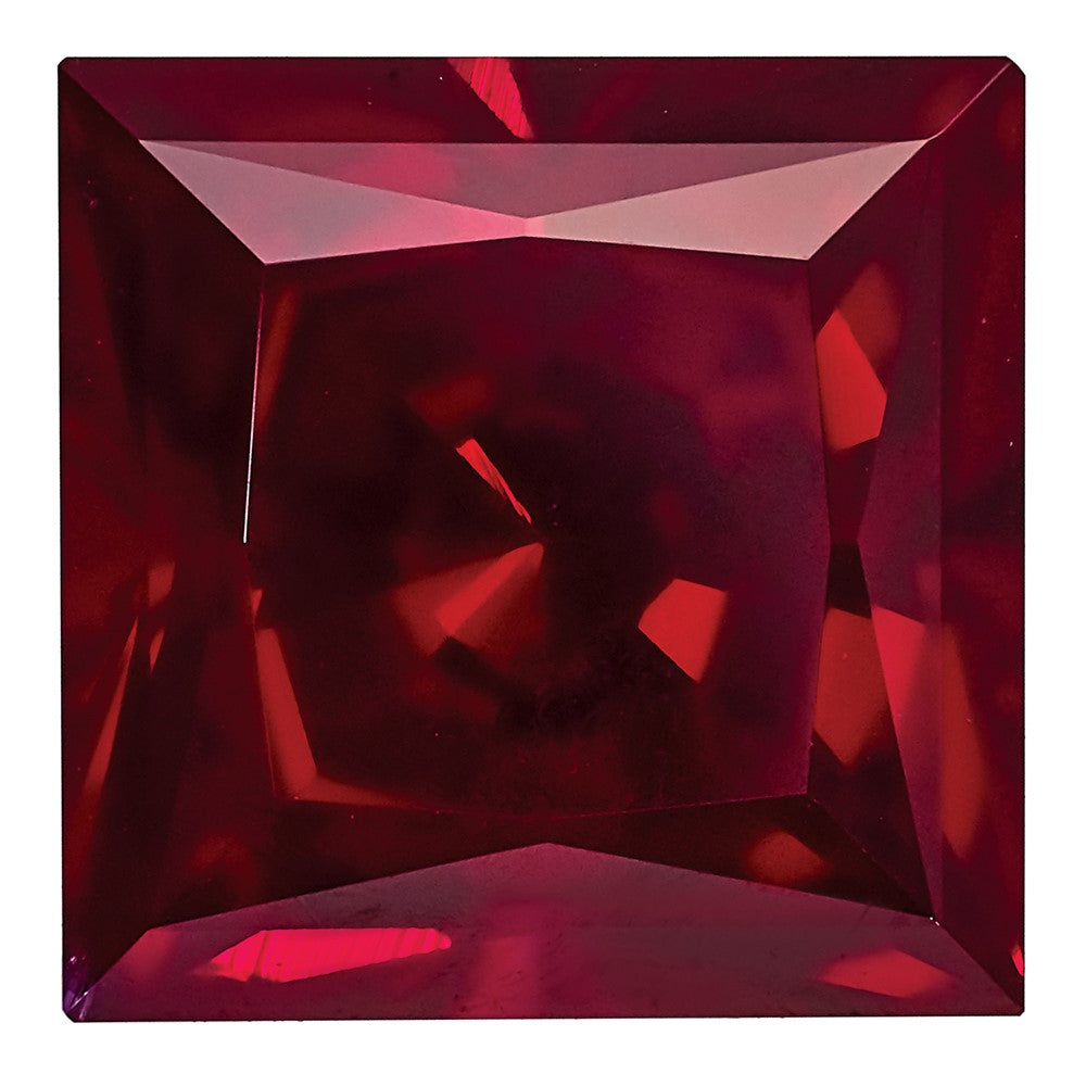 Edelstein Erzeugt Rubin 4mm Princess
