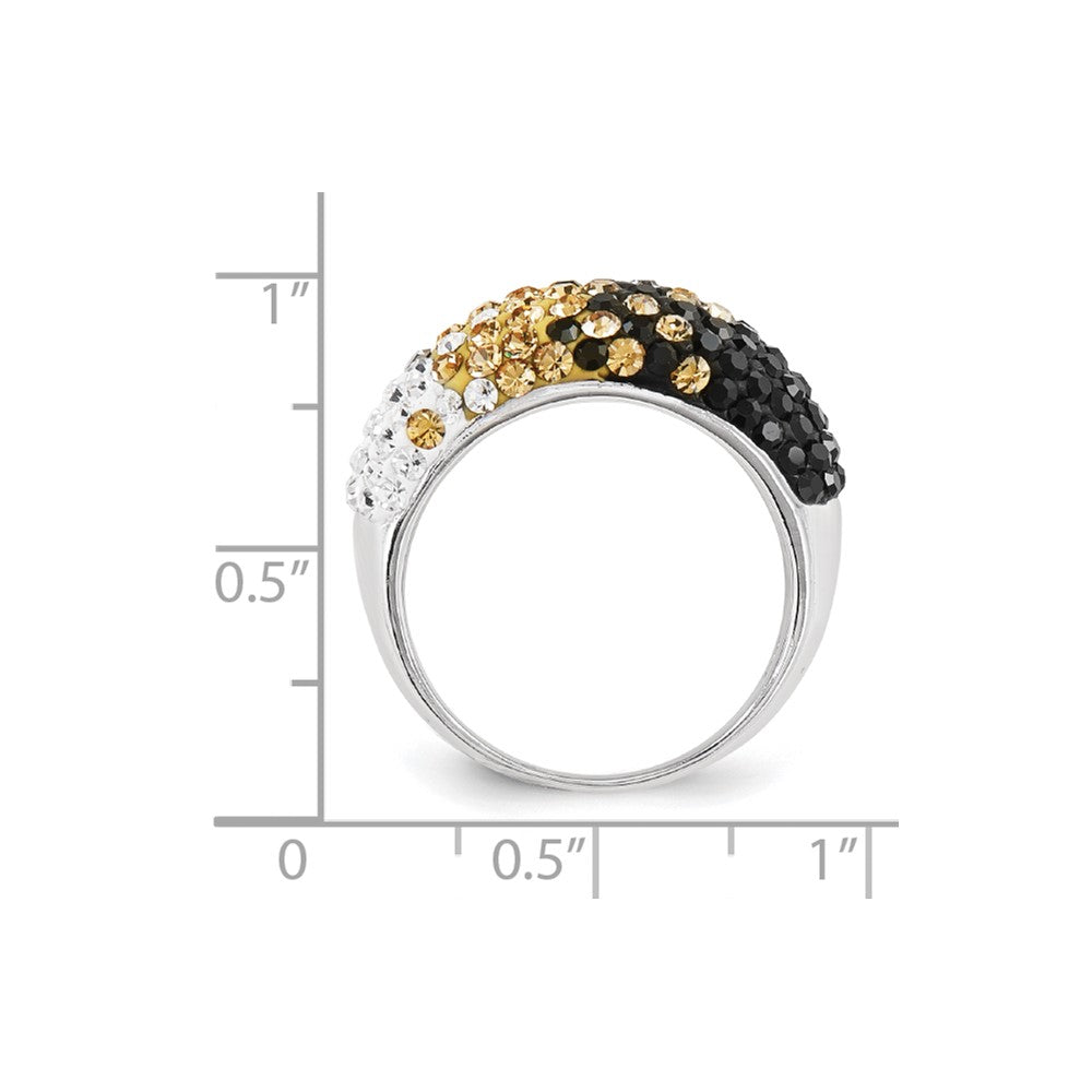 Sterlingsilber Kristall Ring (size 6 Nur)
