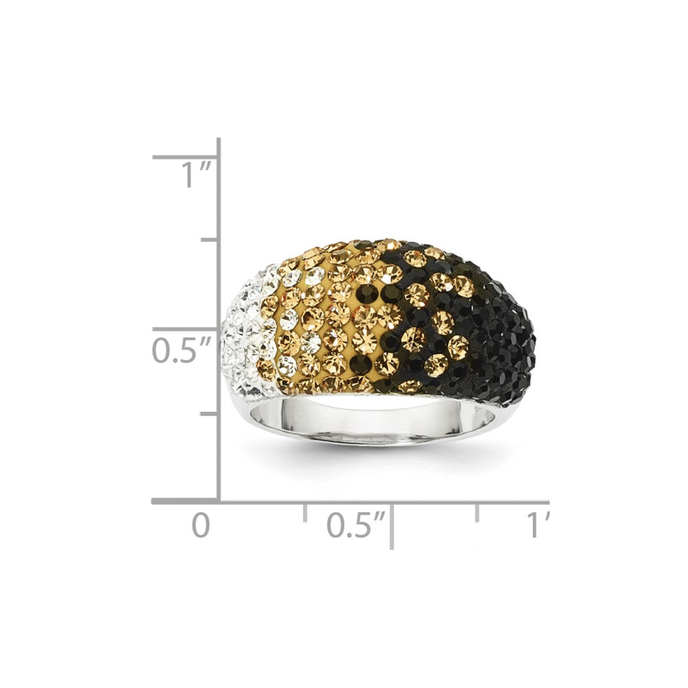 Sterlingsilber Kristall Ring (size 6 Nur)