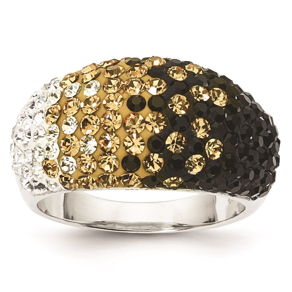 Sterlingsilber Kristall Ring (size 6 Nur)