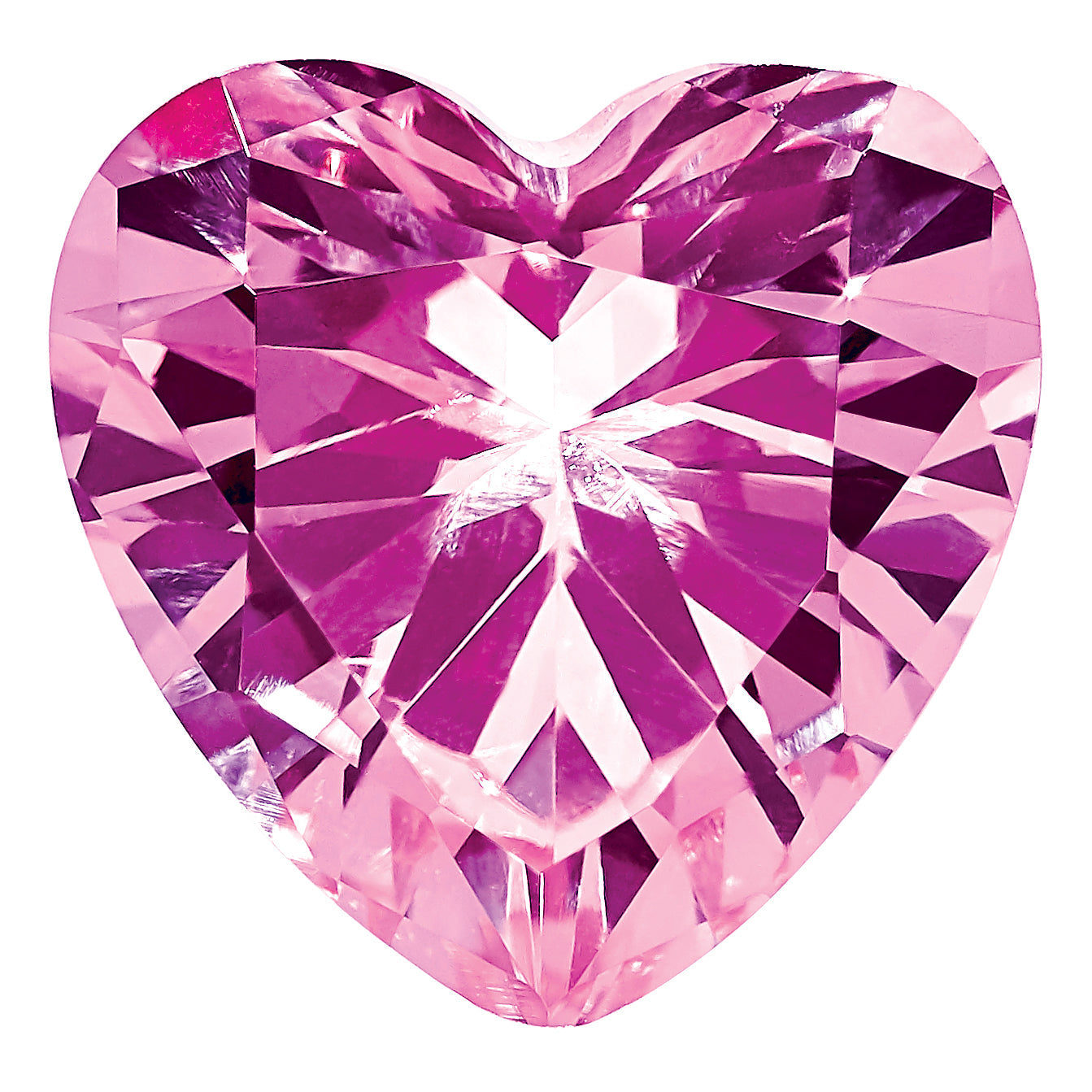 Edelstein Erzeugt Rosa Saphir 6mm Herz