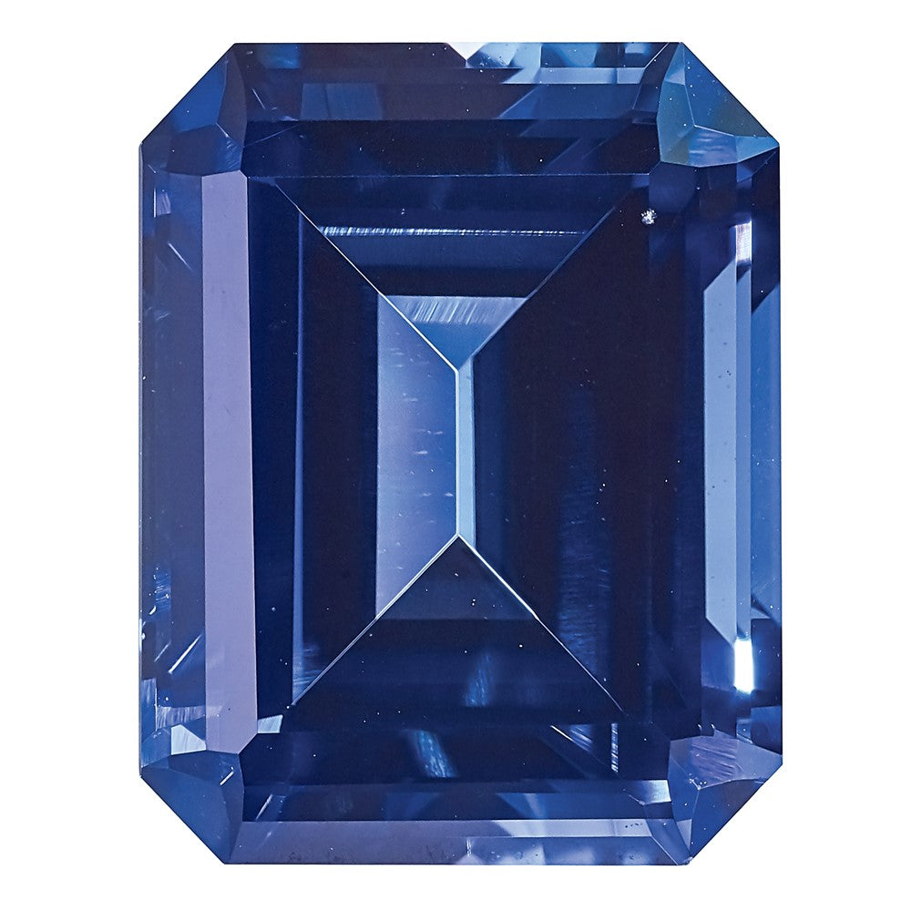 Edelstein Erzeugt Blau Saphir 6x4mm Smaragdschliff