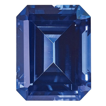 Edelstein Erzeugt Blau Saphir 9x7mm Smaragdschliff