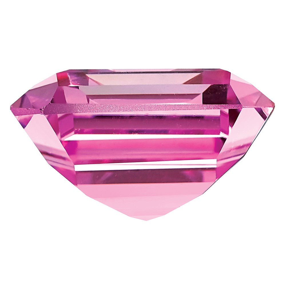 Edelstein Erzeugt Rosa Saphir 7x5mm Smaragdschliff