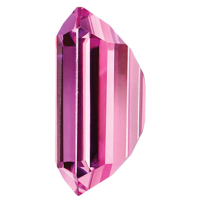 Edelstein Erzeugt Rosa Saphir 7x5mm Smaragdschliff