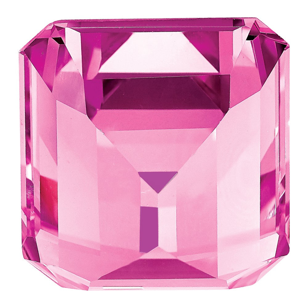 Edelstein Erzeugt Rosa Saphir 6x4mm Smaragdschliff