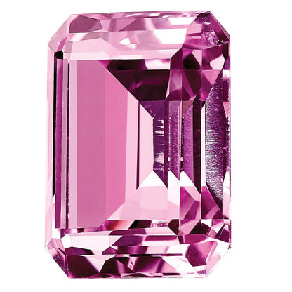 Edelstein Erzeugt Rosa Saphir 7x5mm Smaragdschliff