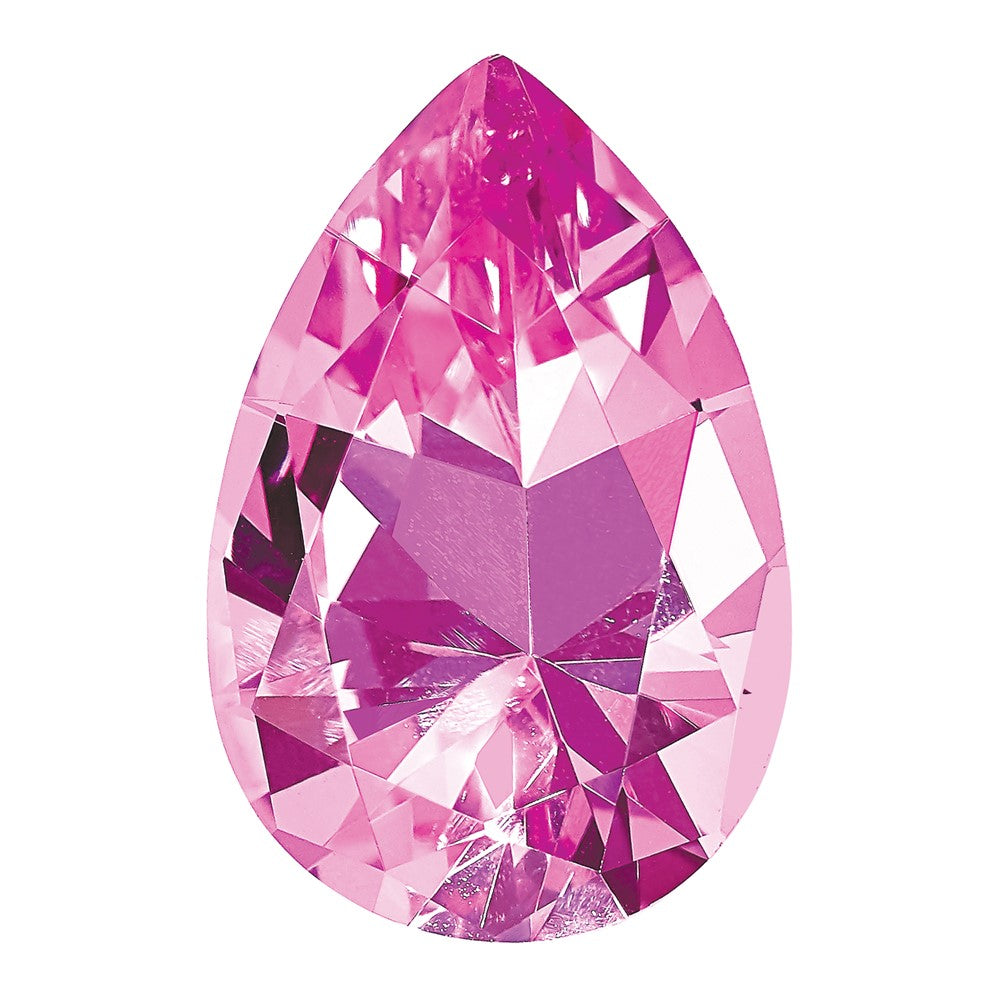 Edelstein Erzeugt Rosa Saphir 9x6mm Tropfen