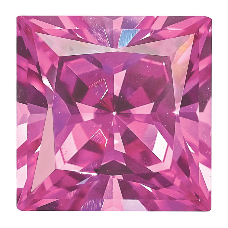 Edelstein Erzeugt Rosa Saphir 6mm Princess