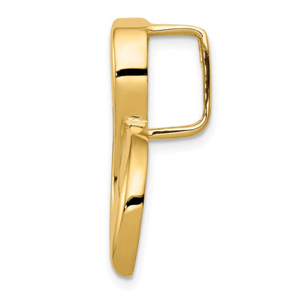 14K Gelbgold 14K Passt Up To 6mm Normal, 8mm Fantasie Omega Anhänger