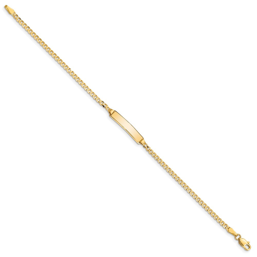 Massiv 14K Gelbgold Baby Panzer Id Armband
