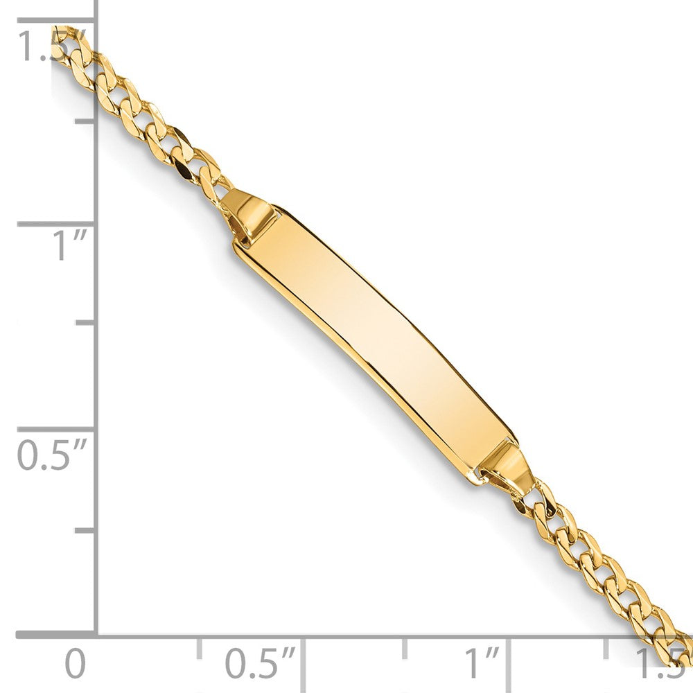 Massiv 14K Gelbgold Baby Panzer Id Armband
