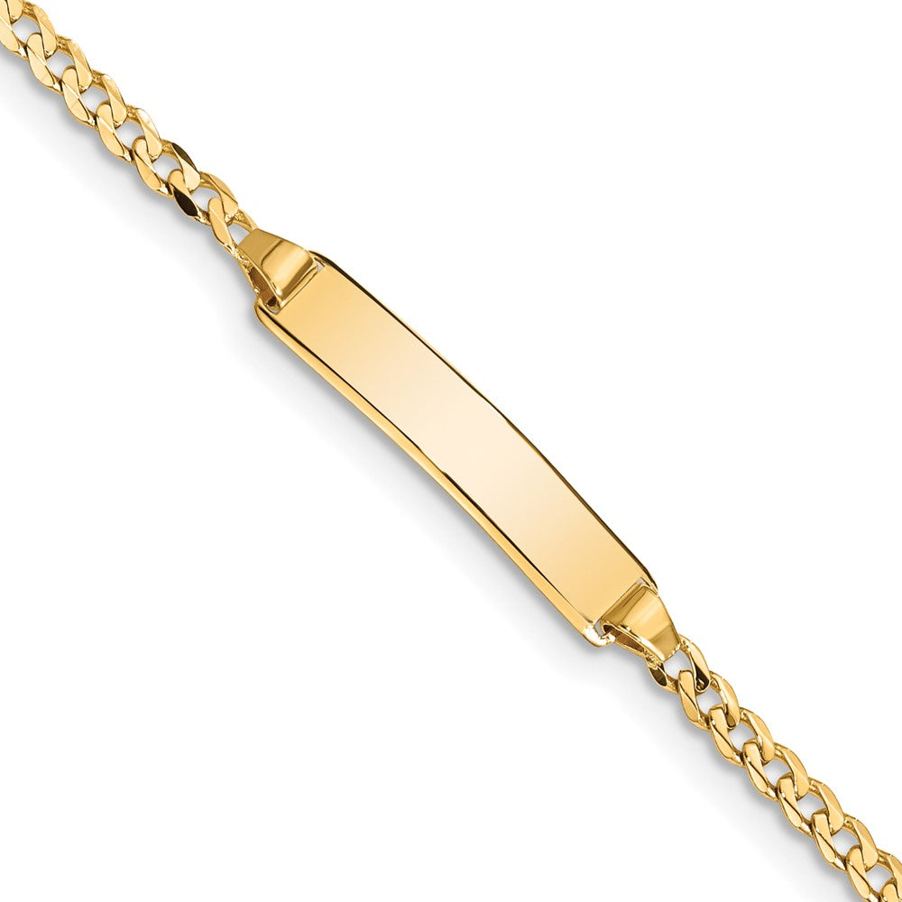 Massiv 14K Gelbgold Baby Panzer Id Armband