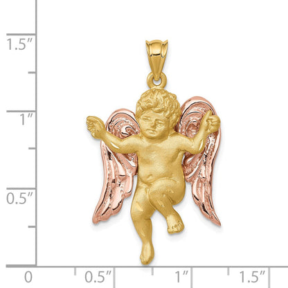 14K Bicolor Gold Engel-Anhänger