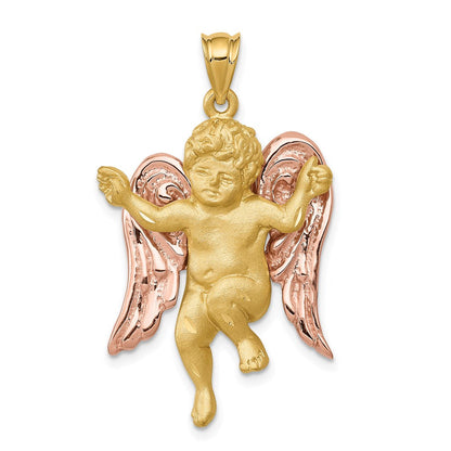 14K Bicolor Gold Engel-Anhänger