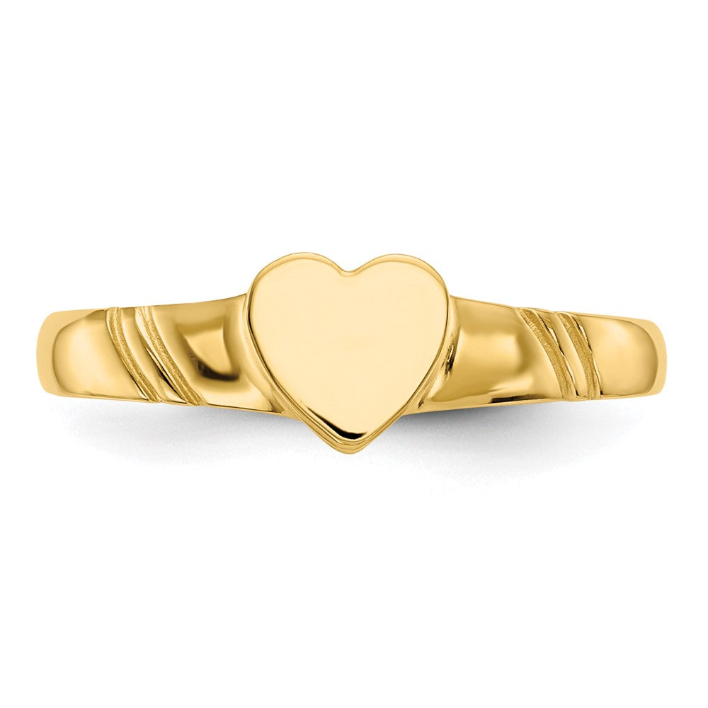 14K Gelbgold Kinder-Herzring