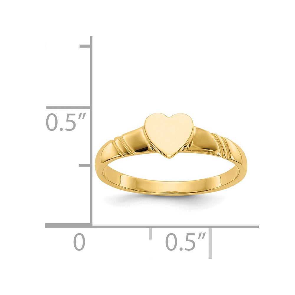 14K Gelbgold Kinder-Herzring