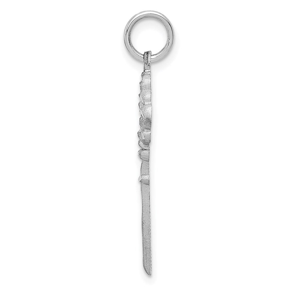 14K Weißgold Diamantiert Key Charm