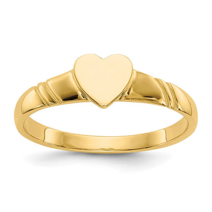 14K Gelbgold Kinder-Herzring