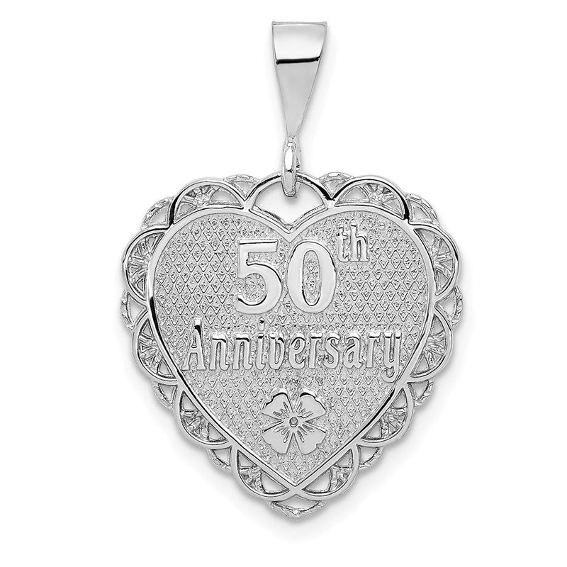 14K Weißgold Reversible Charm „50. Jubiläum“