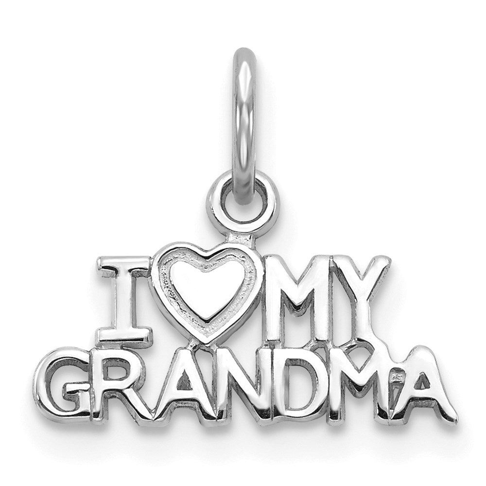 14K Weißgold I Herz My Oma Charm