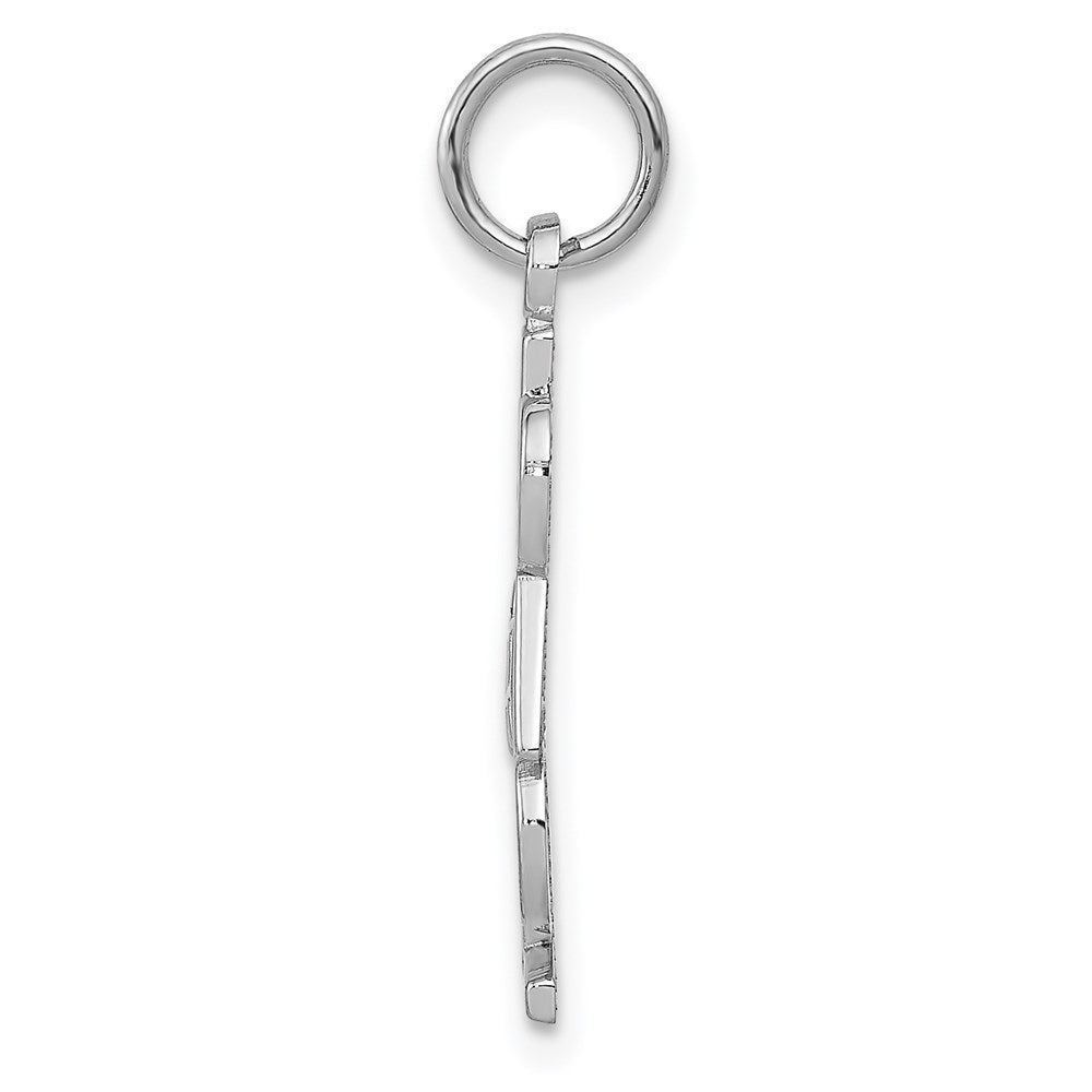 14K Weißgold Poliert #1 Dad Charm