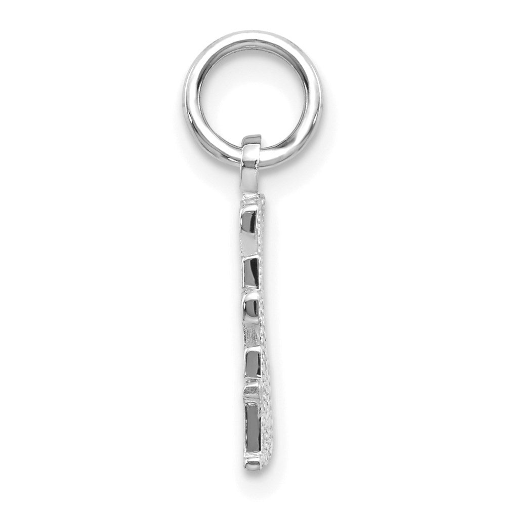 14K Weißgold Poliert Leben Liebe Lachen Charm