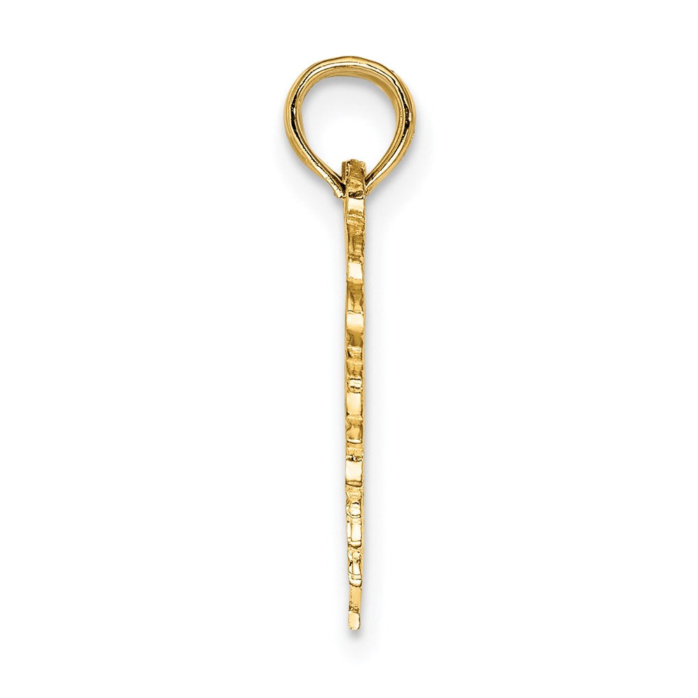 14K Gelbgold Poliert Beste Freund 2 Stück Break-apart Herz Charm