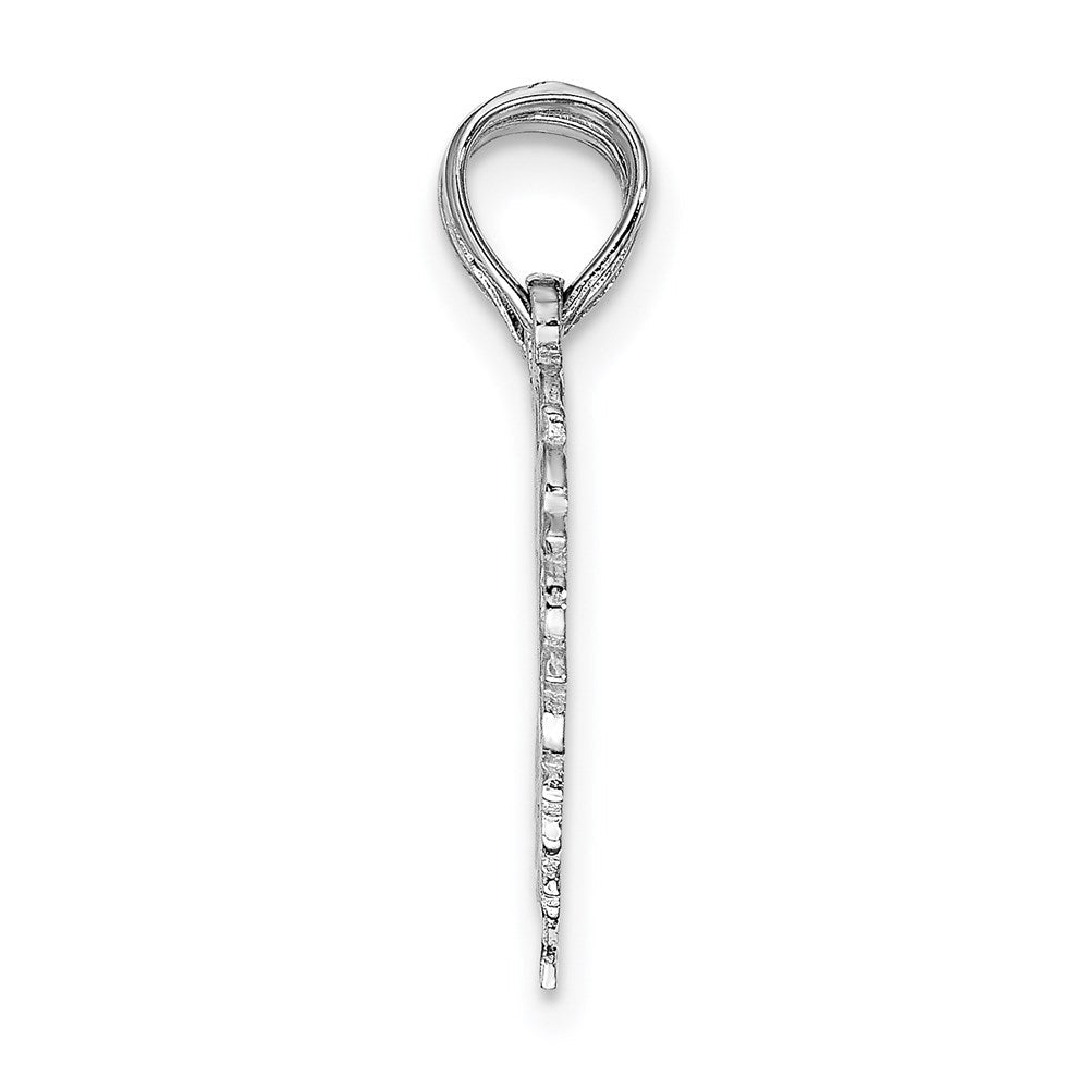 14K Weißgold Beste Freund 2 Stück Break-apart Herz Charm