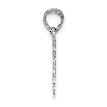 14K Weißgold Beste Freund 2 Stück Break-apart Herz Charm