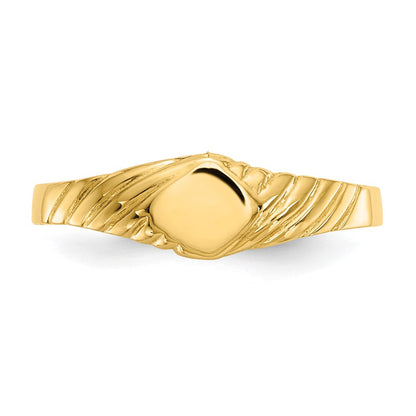 14K Gelbgold Kinder-Fantasie-Siegelring