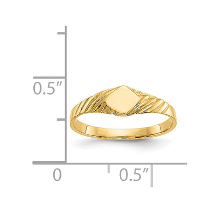14K Gelbgold Kinder-Fantasie-Siegelring